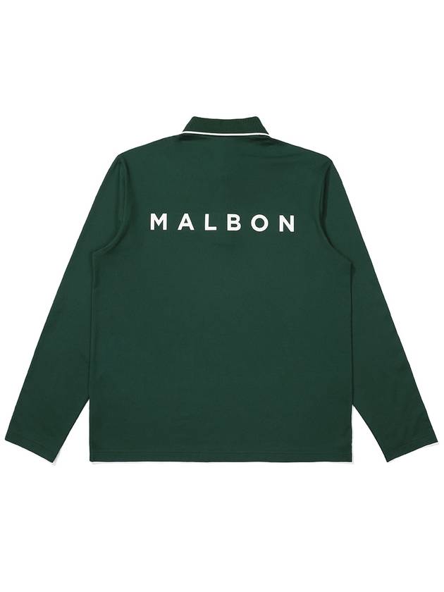 Basic brushed collar t shirt GREEN MAN - MALBON GOLF - BALAAN 2