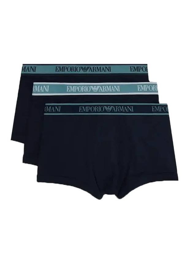 Men's Boxer Trunk Briefs 3 Pack Navy - EMPORIO ARMANI - BALAAN 1