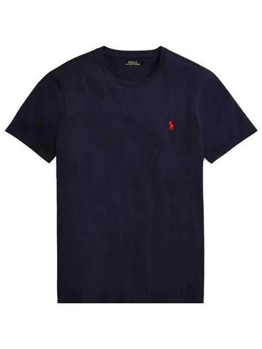 Men's Embroidered Pony Short Sleeve T-Shirt Navy - POLO RALPH LAUREN - BALAAN 2