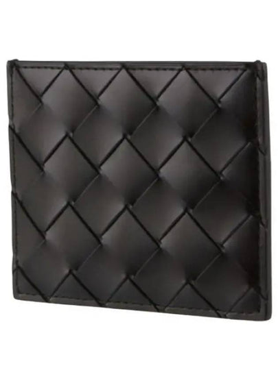 Intrecciato Spazzolato Card Holder Black - BOTTEGA VENETA - BALAAN 2