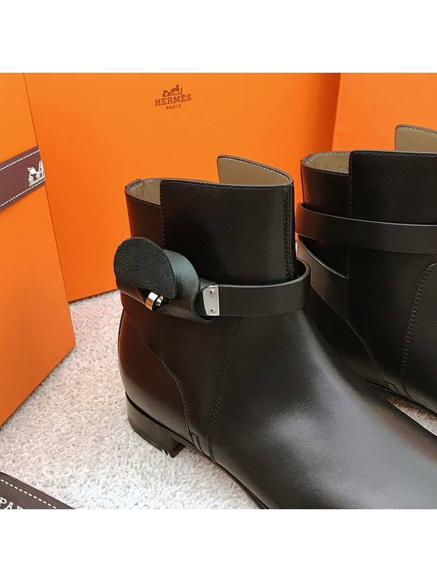 Neo Leather Ankle Walker Boots Black - HERMES - BALAAN 8