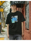 New York Skate Balloon Font Short Sleeve TShirt Black FST328 - FLUKE - BALAAN 1