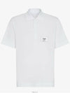 Men's Logo Patch Short Sleeve Polo Shirt White - FENDI - BALAAN 2