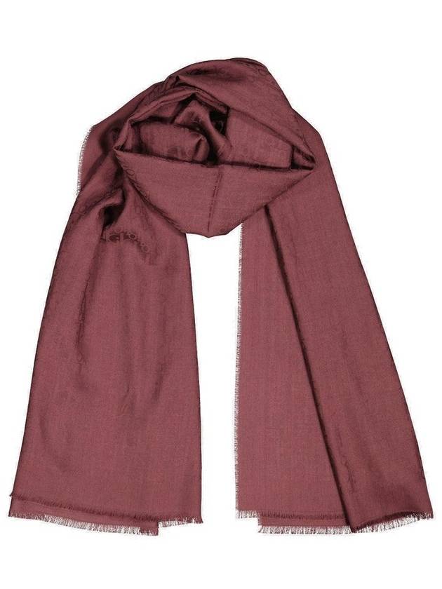 Oblique Scarf Burgundy - DIOR - BALAAN 1