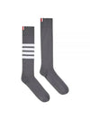 4 Bar Stripe Cotton Socks Grey - THOM BROWNE - BALAAN 2