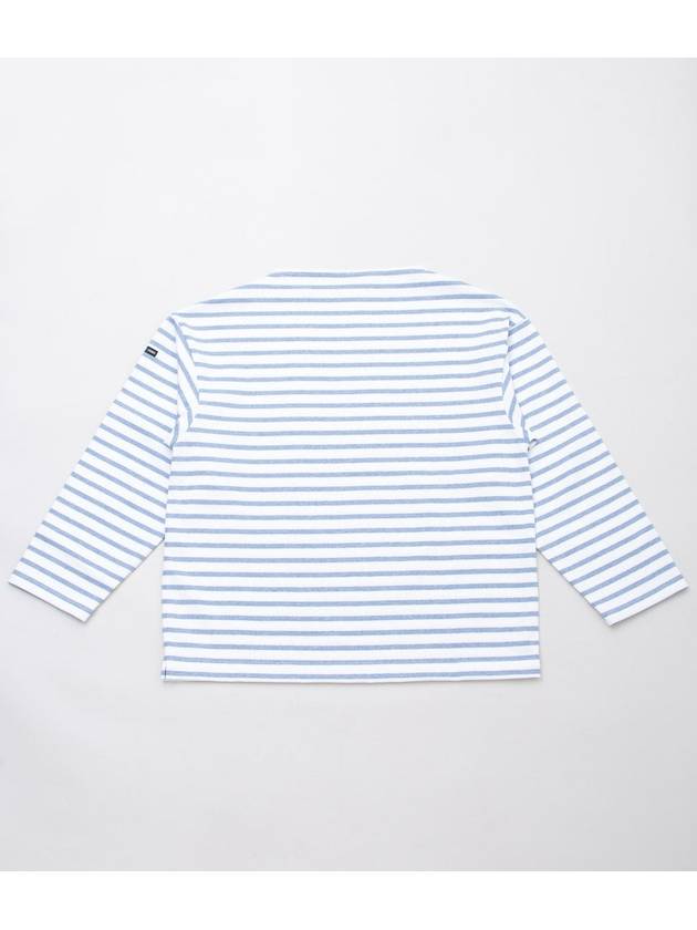 Women's Meridame II Striped Long Sleeve T-Shirt Neige Denim - SAINT JAMES - BALAAN 5