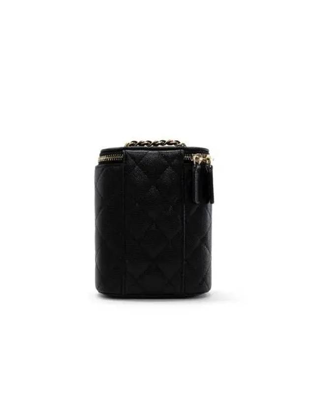 Classic chain cosmetic mini bag caviar black champagne gold AP2195 - CHANEL - BALAAN 6