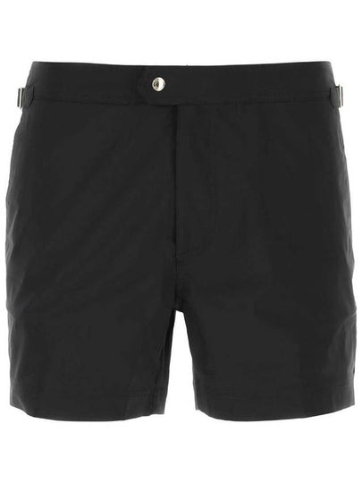 Men's Classic Fit Nylon Swim Shorts Black - TOM FORD - BALAAN 2