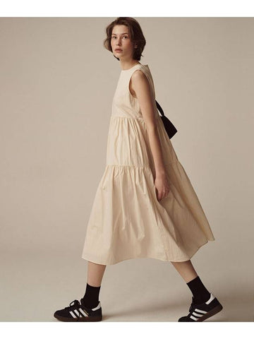 Ren shirring sleeveless long dress cream - UNLIKELOOK - BALAAN 1