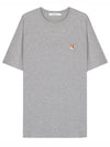 Fox Head Patch Classic Short Sleeve T-Shirt Grey Melange - MAISON KITSUNE - BALAAN 2