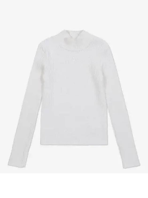 Women's Ribbed Knit Top White - COURREGES - BALAAN 2