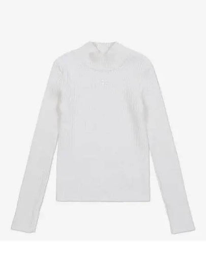 Women's Ribbed Knit Top White - COURREGES - BALAAN 2