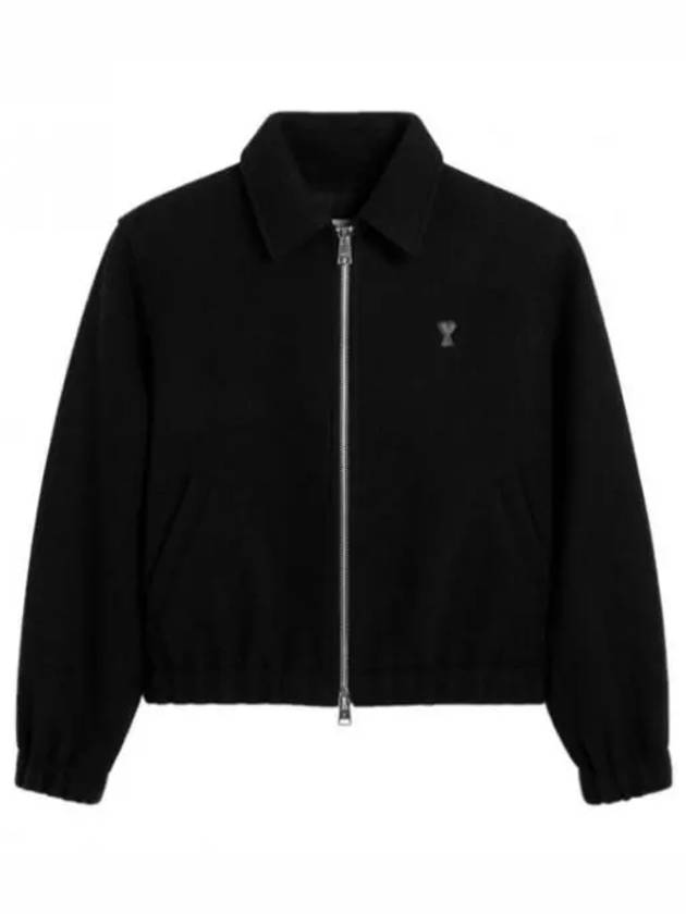 De Coeur Zip-Up Jacket Black - AMI - BALAAN 2