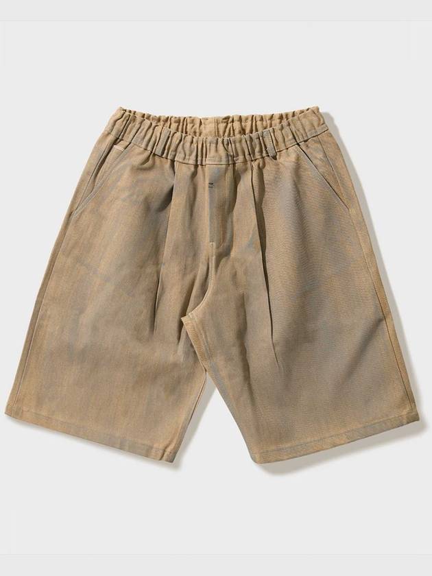 Dirty Washing Selvedge Bermuda Banding Pants Beige - FFEFF STUDIO - BALAAN 4