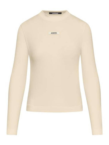 Le Gros Grain Manches Long Sleeve T-Shirt Beige - JACQUEMUS - BALAAN 1