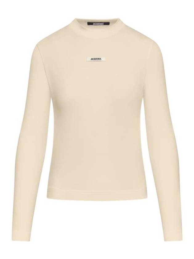 Le Gros Grain Manches Long Sleeve T-Shirt Beige - JACQUEMUS - BALAAN 1