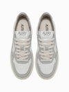 Men's Medalist Low Leather Sneakers Grey White - AUTRY - BALAAN 5