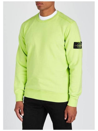 Garment Dyed V Neck Badge Sweatshirt Green - STONE ISLAND - BALAAN 2