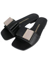 Double Bow Slippers Black - SALVATORE FERRAGAMO - BALAAN 2