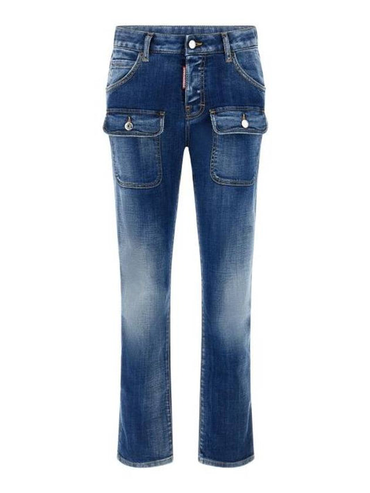 Pocket Straight Denim Jeans Blue - DSQUARED2 - BALAAN 1