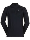 Golf Tour Dri-Fit ADV Half Zip Long Sleeve T-Shirt Black - NIKE - BALAAN 2