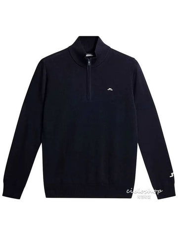 KIAN Merino Wool Men s Half Zip Up Golf Knit Navy GMKW06357 - J.LINDEBERG - BALAAN 1