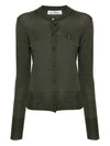 Bea Embroidered Logo Cardigan Green - VIVIENNE WESTWOOD - BALAAN 2