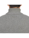 Wappen Patch Loose Fit Cotton Turtleneck Grey - STONE ISLAND - BALAAN 8