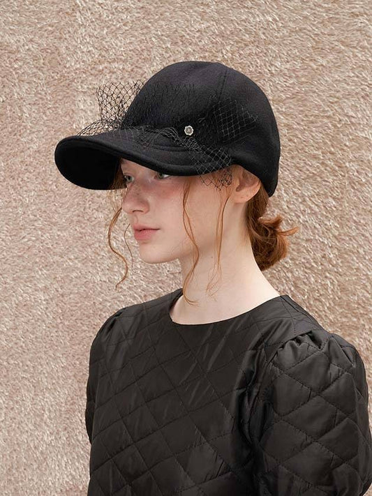 Lace Point Wire Cap Black - BROWN HAT - BALAAN 1