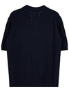 Nostalgic Boucle Knit Polo Shirt Navy - MAISON MARGIELA - BALAAN 3