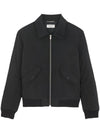 Zip-Up Bomber Jacket Black - SAINT LAURENT - BALAAN 2