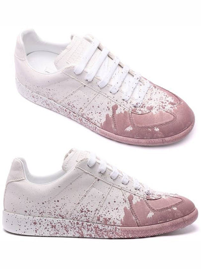 Replica Painting Low Top Sneakers White Pink - MAISON MARGIELA - BALAAN 2