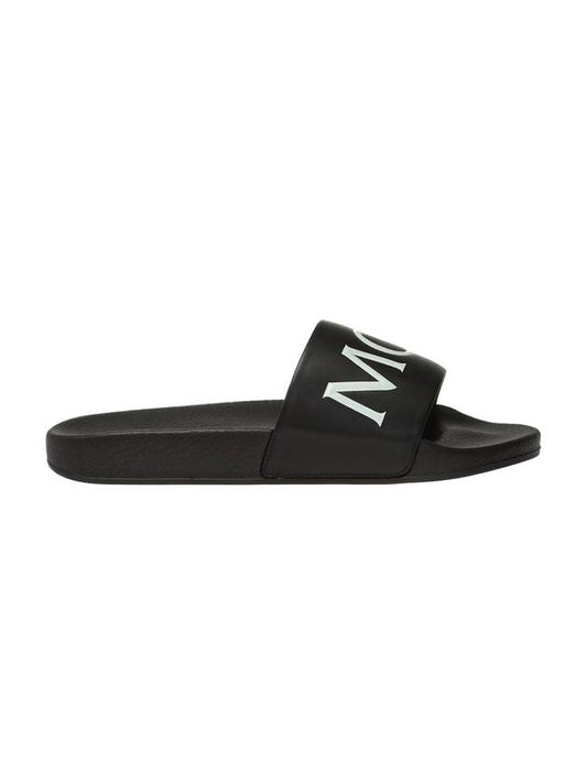 Logo Slippers Black - MONCLER - BALAAN 1