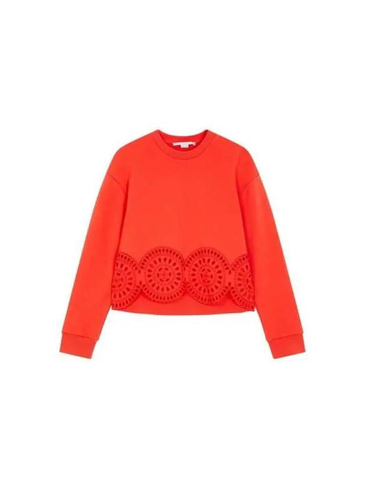 Broadly anglaise color scheme sweatshirt red - STELLA MCCARTNEY - BALAAN 1