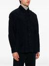 Bobby Embroidered Logo Corduroy Shirt Jacket Dark Navy - A.P.C. - BALAAN 6