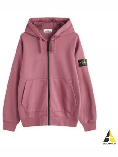 Cotton Fleece Full Zip Hooded Sweatshirt 811564251 V0086 - STONE ISLAND - BALAAN 1