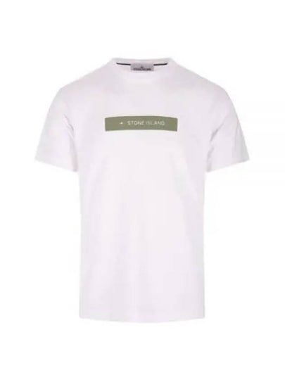 Micro Logo Print Short Sleeve T-shirt White - STONE ISLAND - BALAAN 2