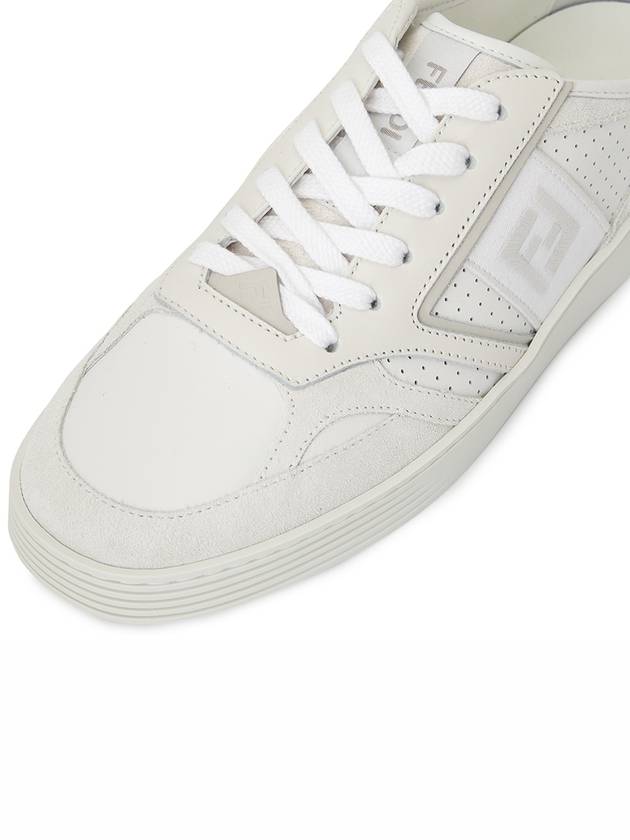 Step Leather Low Top Sneakers White - FENDI - BALAAN 8