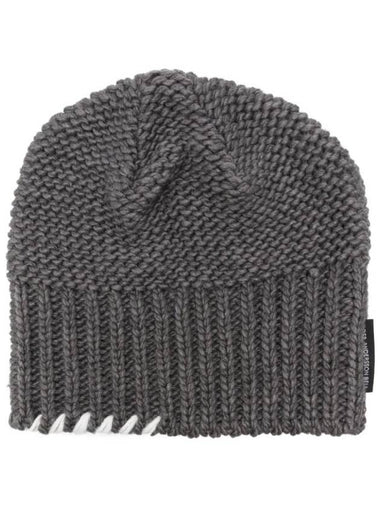 Merrow Stitch Milano Wool Knit Beanie Grey - ANDERSSON BELL - BALAAN 1