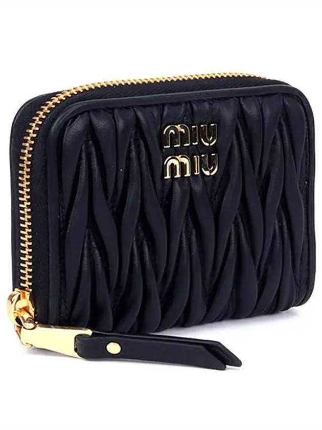 Matelasse Nappa Leather Coin Wallet Black - MIU MIU - BALAAN 3