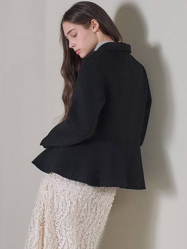 Peplum handmade jacket black - MITTE - BALAAN 4