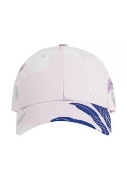 Women's Asta Print Ball Cap Paradise Monstera Pink - J.LINDEBERG - BALAAN 2