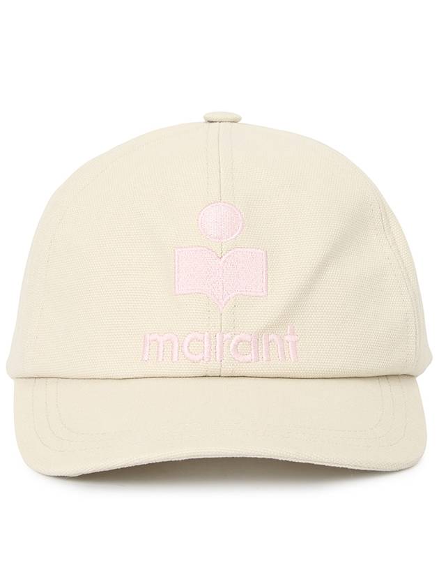 Tyron Logo Cotton Ball Cap Ecru Pink - ISABEL MARANT - BALAAN 3