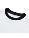 Golf Wear Brushed Round Neck Golf T-Shirt WB21FAMT04WH White - WHITEBALL - BALAAN 4