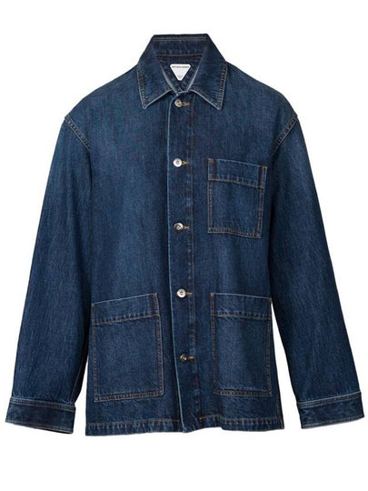 Washed Medium Denim Jacket Mid Blue - BOTTEGA VENETA - BALAAN 2