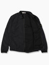 Naslan Garment Dyed Compass Patch Zip-up Jacket Black - STONE ISLAND - BALAAN 4