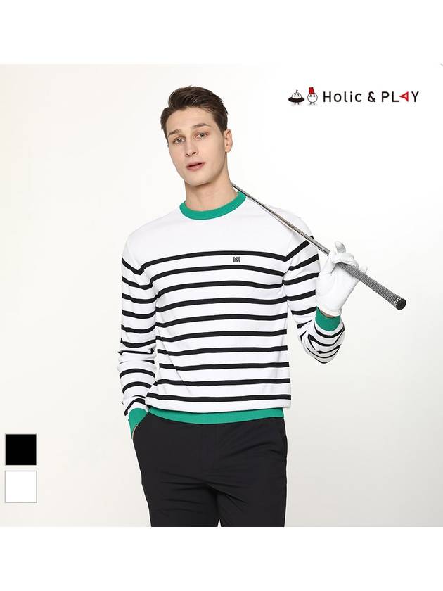 Casual STRIPE Round SweaterHE1MSW001 - HOLIC&PLAY - BALAAN 2