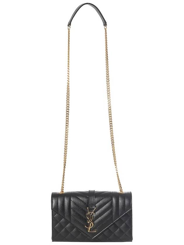 Envelope Mix Matelasse Small Cross Bag Black - SAINT LAURENT - BALAAN.