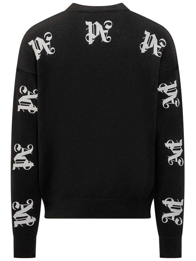 Palm Angels Monogram Series Knit Top Black - PALM ANGELS - BALAAN 3