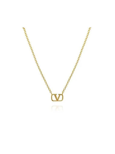 Valentino 5Y2J0N96 MET CS4 J0N96 Garavani V logo necklace - RED VALENTINO - BALAAN 1